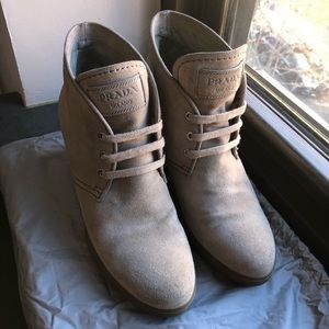 prada wedge booties